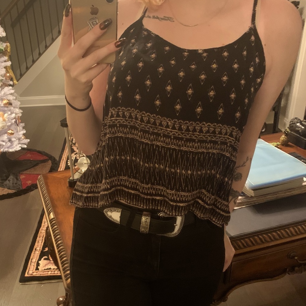 Black and tan tank top